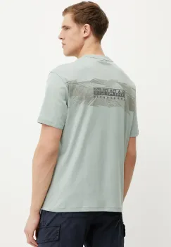 Napapijri tricou din bumbac S-Vanni barbati, culoarea verde, cu imprimeu, NP0A4IEDG1X1 imagine