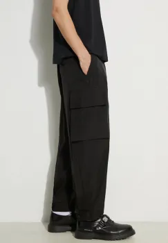 Neil Barrett pantaloni Fireman Loose Cargo Trousers barbati, culoarea negru, cu fason cargo, MY30077B-Y032-001N imagine