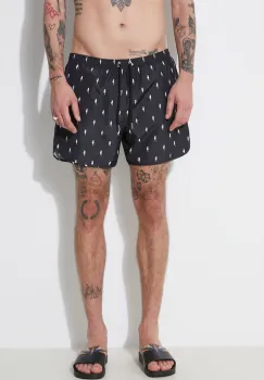 Neil Barrett pantaloni scurti de baie All-Over Micro Bolts culoarea negru, MY58026A-Y068-524N imagine