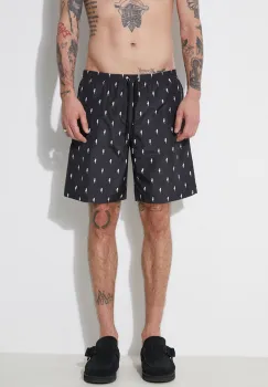 Neil Barrett pantaloni scurti de baie All-Over Micro Bolts Swim Long Shorts culoarea negru, MY58026B-Y068-524N imagine