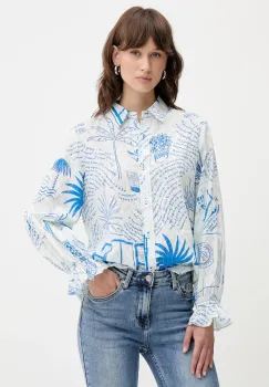 Never Fully Dressed camasa din bumbac cu guler clasic, slim, NFDTO1767 imagine