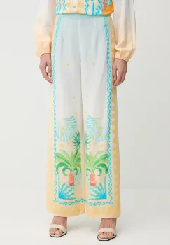 Never Fully Dressed pantaloni Elissa lat, high waist, NFDTR497 imagine