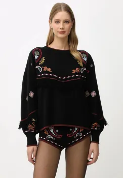 Never Fully Dressed pulover culoarea negru, NFDKN731 imagine
