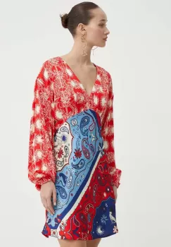 Never Fully Dressed rochie culoarea rosu, mini, evazati imagine