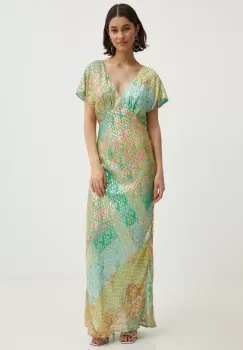 Never Fully Dressed rochie Elodie Dress maxi, evazati, NFDDR1494 imagine