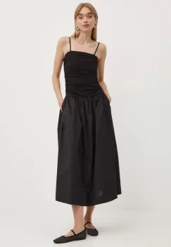 Never Fully Dressed rochie LolaAp culoarea negru, maxi, evazati, NFDDR1404 imagine