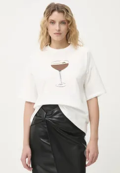 Never Fully Dressed tricou din bumbac culoarea alb, NFDTO1928 imagine