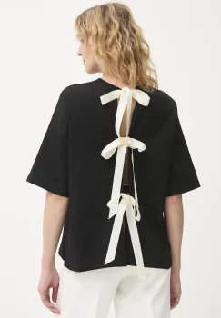 Never Fully Dressed tricou din bumbac culoarea negru, NFDTO1966 imagine