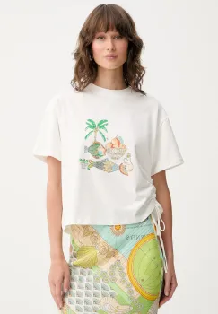 Never Fully Dressed tricou Isla culoarea alb, NFDTO1825 imagine
