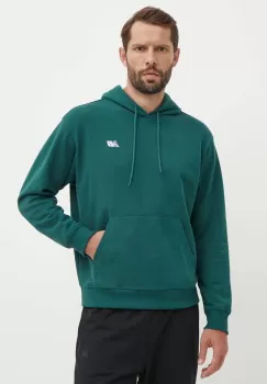 New Balance bluza barbati, culoarea verde, cu gluga, cu imprimeu, MT41508NWG imagine