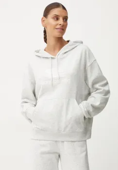 New Balance bluza femei, culoarea gri, cu gluga, cu imprimeu, WT41504AHH imagine