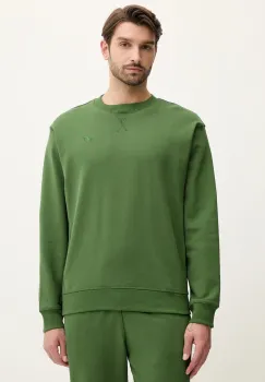 New Balance hanorac de bumbac culoarea verde, MT41506DAE imagine