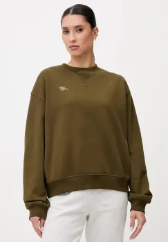 New Balance hanorac de bumbac culoarea verde, neted, WT41500WDL imagine