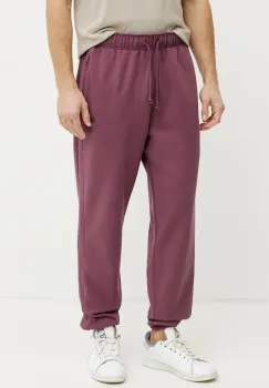 New Balance pantaloni de trening din bumbac culoarea bordo, neted, MP41508FDP imagine