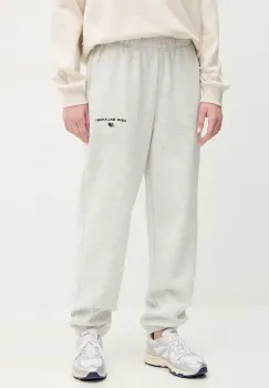 New Balance pantaloni de trening femei, culoarea gri, melanj, WP51500AHH imagine