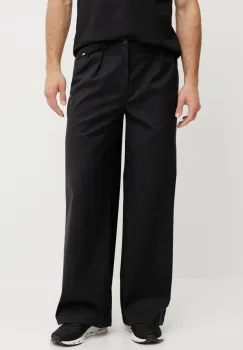 New Balance pantaloni femei, culoarea negru, lat, high waist, WP51538BK imagine