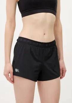 New Balance pantaloni scurti de alergare culoarea negru, uni, medium waist, WS41286BK imagine