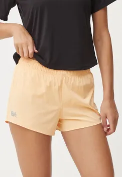 New Balance pantaloni scurti de alergare culoarea portocaliu, neted, medium waist, WS41286PAE imagine