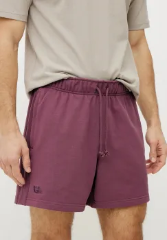 New Balance pantaloni scurti din bumbac culoarea violet, MS41511FDP imagine