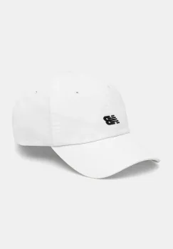 New Balance sapca de baseball din bumbac culoarea alb, neted, LAH51009WT imagine