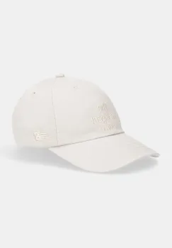 New Balance sapca de baseball din bumbac culoarea bej, LAH51011TWF imagine