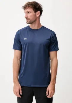 New Balance tricou de antrenament culoarea bleumarin, uni, MT41222NNY imagine