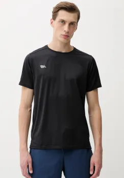 New Balance tricou de antrenament culoarea negru, cu imprimeu, MT41222BK imagine