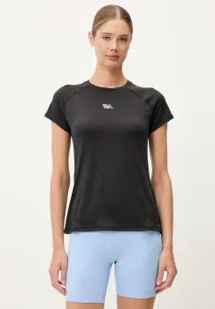 New Balance tricou de antrenament culoarea negru, WT51223BK imagine