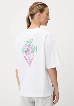 New Balance tricou din bumbac culoarea alb, WT51940WT imagine