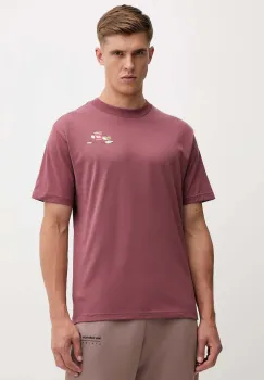 New Balance tricou din bumbac culoarea roz, cu imprimeu, MT53931WAD imagine