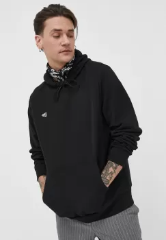 New Era bluza barbati, culoarea negru, cu gluga, neted imagine