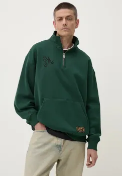 New Era bluza culoarea verde, cu imprimeu, 60564829 imagine