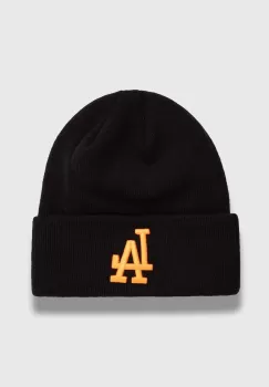 New Era caciula culoarea negru, din tricot gros, LOS ANGELES DODGERS imagine