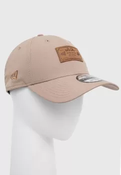 New Era sapca culoarea bej, cu imprimeu imagine