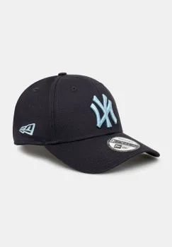 New Era sapca de baseball din bumbac culoarea albastru marin, neted, 60595157 imagine
