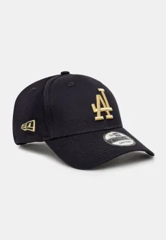 New Era sapca de baseball din bumbac culoarea albastru marin, neted, 60595193 imagine