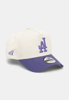 New Era sapca de baseball din bumbac culoarea bej, cu imprimeu, 60595239 imagine