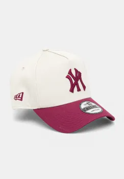 New Era sapca de baseball din bumbac culoarea bej, cu imprimeu, 60595241 imagine