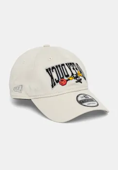 New Era sapca de baseball din bumbac culoarea bej, cu imprimeu, 60595282 imagine