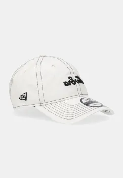 New Era sapca de baseball din bumbac culoarea bej, cu imprimeu, 60595290 imagine