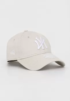New Era sapca de baseball din bumbac culoarea bej, modelator, NEW YORK YANKEES imagine