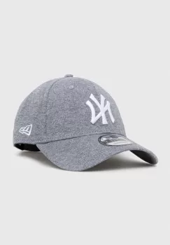 New Era sapca de baseball din bumbac culoarea gri, cu imprimeu imagine