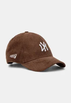 New Era sapca de baseball din bumbac culoarea maro, 60691054 imagine