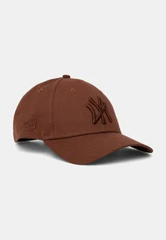 New Era sapca de baseball din bumbac culoarea maro, 60691396 imagine