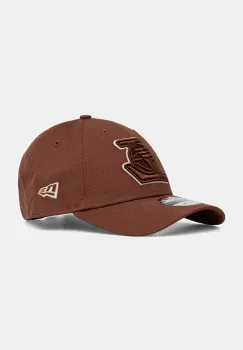New Era sapca de baseball din bumbac culoarea maro, 60691406 imagine