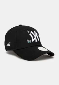New Era sapca de baseball din bumbac culoarea negru, cu imprimeu, 60595344 imagine