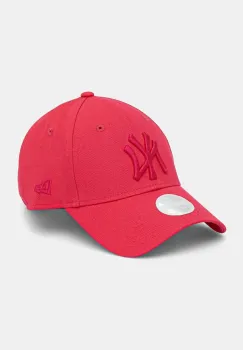 New Era sapca de baseball din bumbac culoarea roz, neted, 60595168 imagine