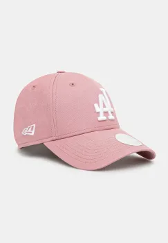 New Era sapca de baseball din bumbac culoarea roz, neted, 60595170 imagine