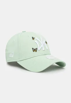 New Era sapca de baseball din bumbac culoarea verde, cu imprimeu, 60595343 imagine