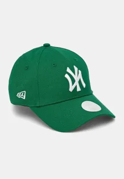 New Era sapca de baseball din bumbac culoarea verde, neted, 60358040 imagine